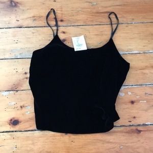 Velvet ribbon strap top